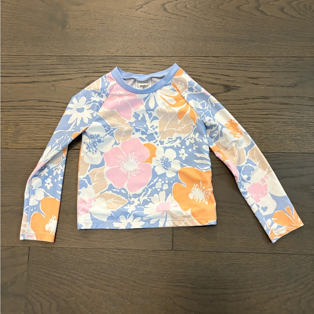 Oshkosh girls floral rashguard swim top sz 2T NWT ret $49